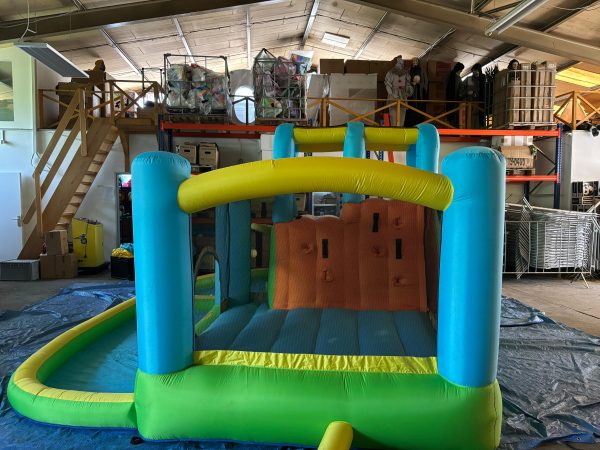 HÜPFBURG ZWEI RUTSCHEN UND ZWEI POOLS GRUEN – Bild 3